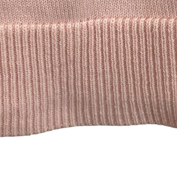 Women's Adrianna Papell Pinkish Peach Sweater with Black Hearts - Picture 6 of 16